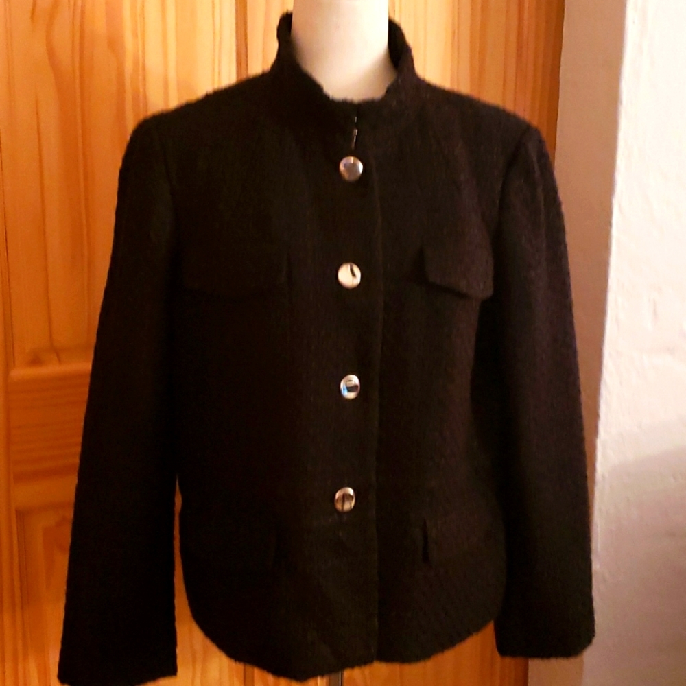 Ann Taylor Black Waist Jacket